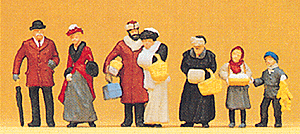 1900s People At Christmas Fair