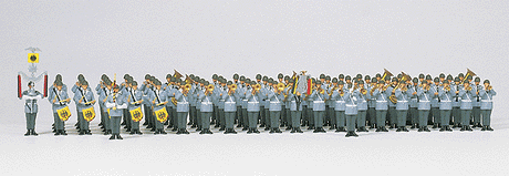 Military - Modern German Army (BW) - Figure Sets -- 83-Piece Army Marching Band - Limited-Run