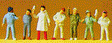 Pedestrians -- Children in Winter Clothes pkg(7)