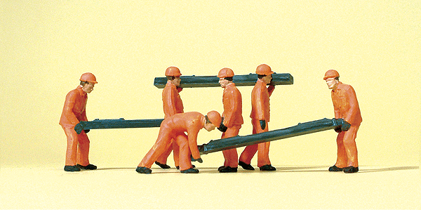 Railroad Personnel -- Track Workers w/Ties pkg(6)