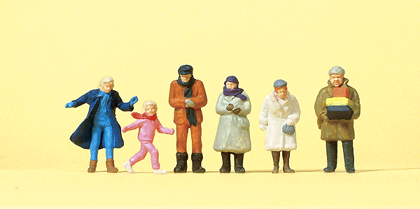 Passers-By In Winter Clothing -- pkg(6)