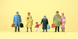 Passengers -- Walking Travelers Wearing Coats pkg(6)