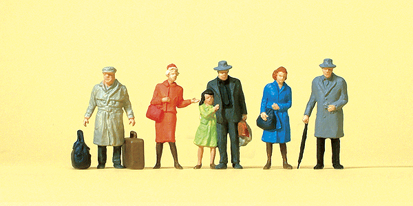 Passengers -- Standing Travelers Wearing Coats pkg(6)