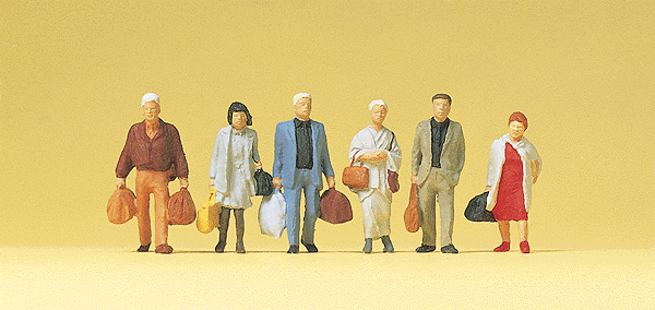 Pedestrians -- Walking Railway Travellers pkg(6)