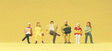 Pedestrians -- Seated Railway Travellers pkg(6)