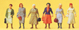 Passengers -- Female Commuters on Way to Train pkg(6)
