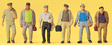 Passengers -- Male Commuters on Way to Train pkg(6)