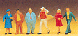 Pedestrians -- Passers-By pkg(6)