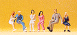 Pedestrians -- Seated Couples pkg(3)