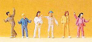 Pedestrians -- Children Wearing Long-Sleeved Jackets & Pants pkg(6)
