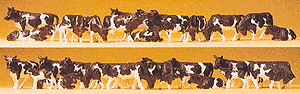 Dairy Cows pkg(30) -- Holsteins (black, white)