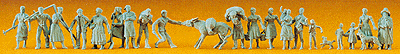 Unpainted Figure Set -- Figures & Animals pkg(120)