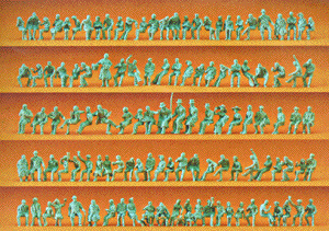 Unpainted Figure Set -- Sitting People  pkg(120)