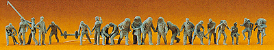 Unpainted Figure Set -- Firemen w/Accessories