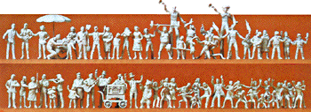 Unpainted Figure Set -- Fair Visitors & Showmen pkg(60)