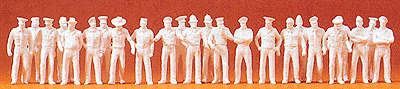 Unpainted Figure Set -- Uniformed People Combination Kit