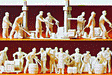 Unpainted Figure Set pkg(21) -- Railroad Freight House Workers