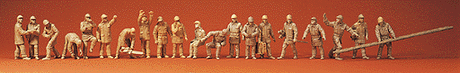 Emergency - Modern German Firefighters - Unpainted Figure Set pkg(20) -- Figures & Equipment