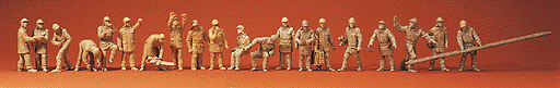 Emergency - Modern German Firefighters - Unpainted Figure Set pkg(20) -- Figures & Equipment