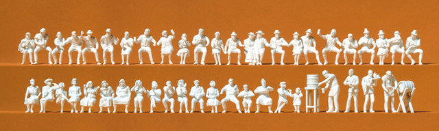 People at the Beer Garden -- Unpainted pkg(46)