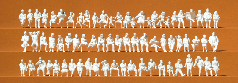 Seated People -- Unpainted pkg(72)
