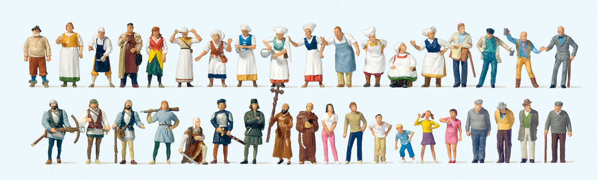 Medieval Festival Unpainted Figure Set -- pkg(125)-2