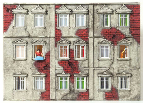 6 Unpainted Figures and 16 Window Curtains -- Curtains: 8 Orange and 2 Each White, Blue, Yellow, Green-2