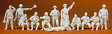 Former German Army WWII - Unpainted Figures -- Infantry at Rest pkg(12)