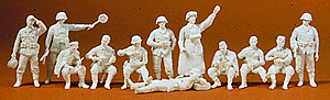 Former German Army WWII - Unpainted Figures -- Infantry at Rest pkg(12)