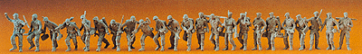 Modern German Army Post-1945 - Unpainted Figures -- Riflemen, Armored Infantry, Engineers and Military Policemen pkg(50)