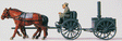 Former German Army WWII - Horse-Drawn Transport (Plastic Kit) -- Unpainted Field Kitchen w/2-Horse Hitch & Driver