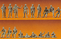 Military - Modern German Army (BW) - Unpainted Figures -- Assortment; Sentries, Tank Crew, Drivers pkg(18)