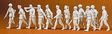 Military - Former German Army WWII - Unpainted Figures -- Walking Infantry pkg(12)