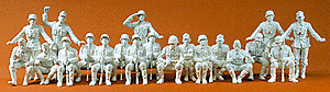 Military - Former German Army WWII - Unpainted Figures -- Mechanized Infantry pkg(20); For SdKfz Half-Tracks, Sold Separately