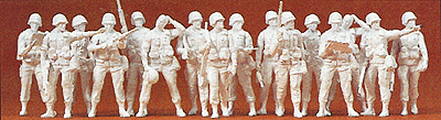 Military - Modern US - Unpainted Figures -- Standing Infantry pkg(16)