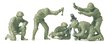 Military - Former German Army WWII - Unpainted Figures -- Fighting Mortar Crew