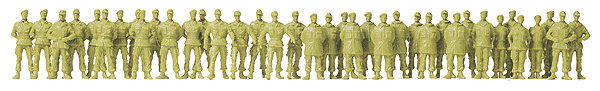 Military - Modern German Army (BW) - Unpainted Figures -- Soldiers Walking & Standing pkg(39)