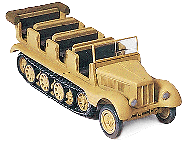 Former German Army WWII SdKfz 11 Series Medium Half-Track (Plastic Kit) -- Engineer Version, Troop Transport