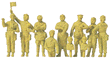 Military - Soviet Union WWII (1942) - Unpainted Figures -- Tank Crew pkg(10)