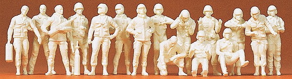 Military - Modern US Army (2000+) - Unpainted Figures -- Tank Crewmen pkg(16)