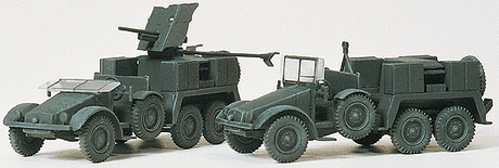 Military - Former German Army WWII - Light Trucks -- Kfz. 69 6x4 Artillery Tractor w/3.7cm PAK L/45 Anti-Tank Gun