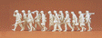 Military - Former German Army WWII - Unpainted Figure Sets -- Advancing Panzergrenadiers pkg(12)