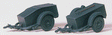 Military - Former German Army WWII - Trailers (Plastic Kit) -- SdAnh 51 w/Muntions & Tools pkg(2)