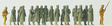 Military - Soviet Union WWI - Unpainted Figure Sets -- 2 Guards Escorting 17 German Prisoners