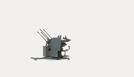 Former German Army WWII - Anti-Aircraft Gun -- 2cm Flakvierling 38 w/Trailer SdAnh 52, Unpainted