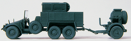 Military - Former German Army WWII - Light Trucks -- Krupp Kfz 83 w/Generator & 60cm Anti-Aircraft Searchlight on SdAnh 51 Trailer
