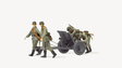 Artillery PAK L/45 3.7cm Anti-Tank Gun w/4-Man Crew -- Former German Army WWII
