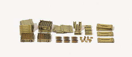 Former German Army WWII Artillery 10.5cm Light Field Howitzer (Plastic Kit) -- Ammunition & Crates for 10.5cm Guns (Sold Seprately)