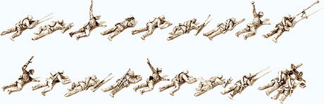 Soviet Union 1943-45 Unpainted Figure Set - Kit -- Infantry Lying in Battle #2 pkg(19)
