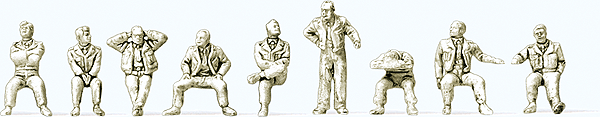 United States WWII Unpainted Figure Set - Kit -- Soldiers in Class A Uniform pkg(9)